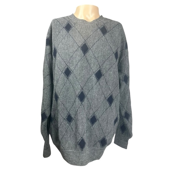 Vintage Alpaca Sweater Fairway & Greene XL Golf Argyle Preppy Made In Peru - Picture 1 of 8